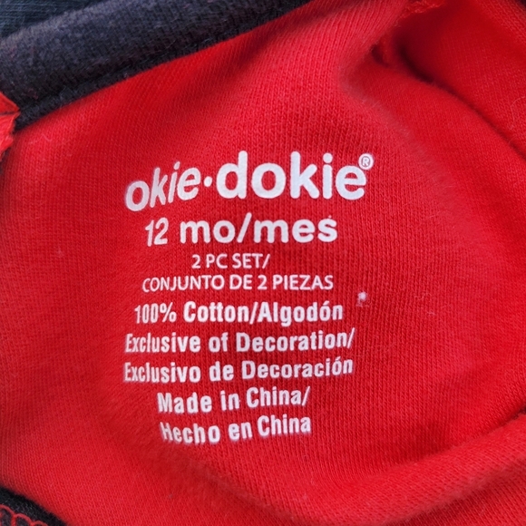 Okie Dokie Jumpsuit Skirted Red 1st Christmas Baby Girls 12 Months - Picture 3 of 3